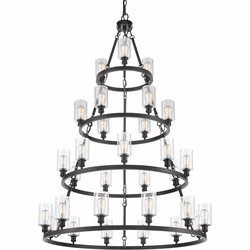 Innovations 820345-BK-G802 Ballston Saloon Modern Matte Black LED Lighting Chandelier