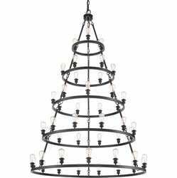 Innovations 8203456-BK Ballston Saloon Contemporary Matte Black LED Ceiling Chandelier