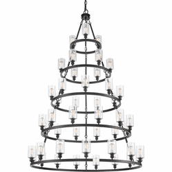 Innovations 8203456-BK-G802 Ballston Saloon Contemporary Matte Black LED Chandelier Light
