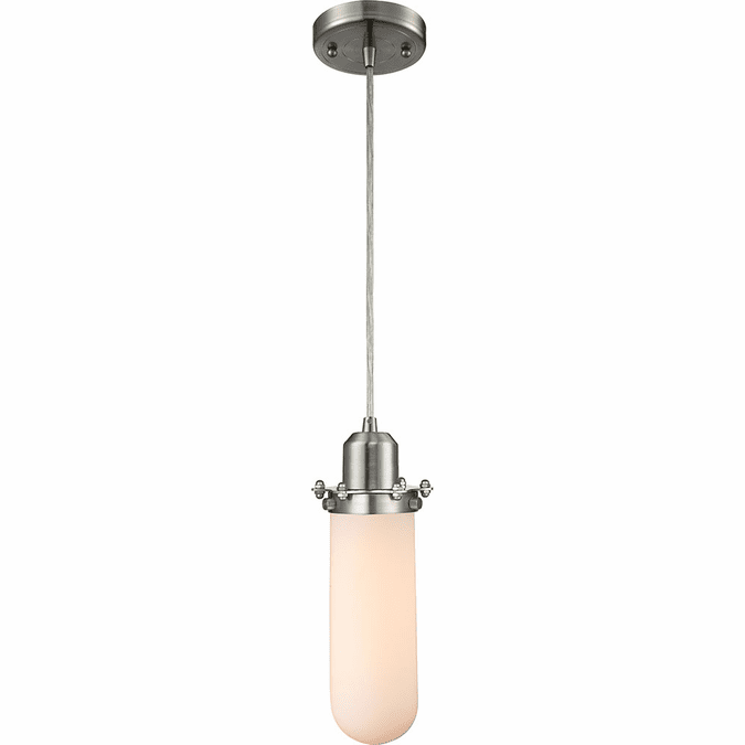 Innovations 900-1P-SN-CE228-SN-W Austere Centri Brushed Brass LED Mini Pendant Light