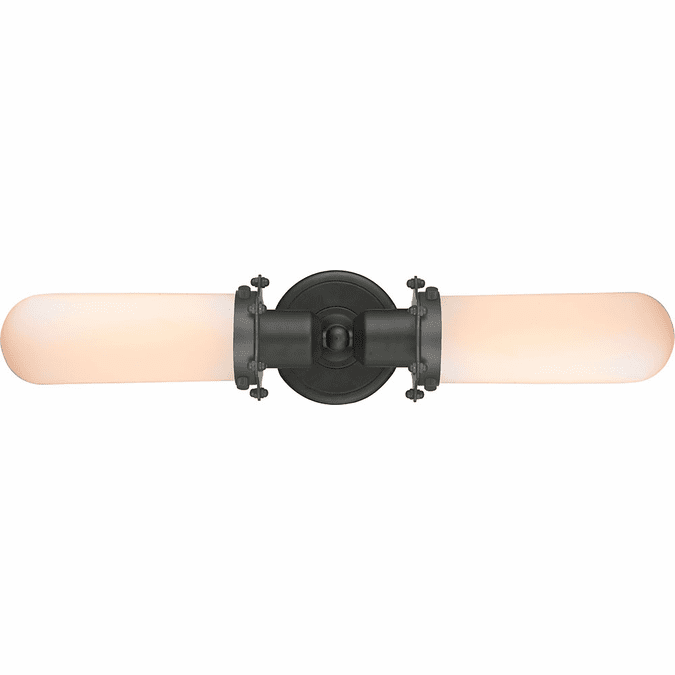 Innovations 900-2W-OB-CE228-OB-W Austere Centri Brushed Brass LED Bathroom Sconce Lighting