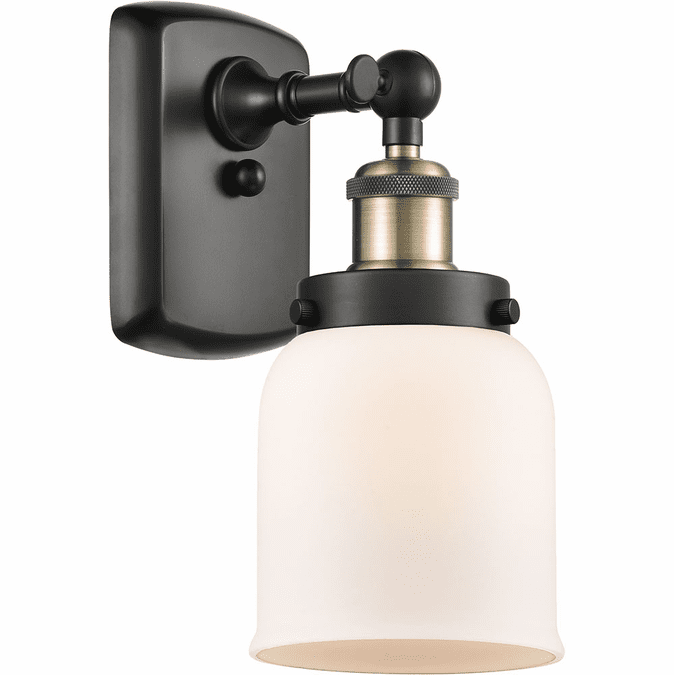 Innovations 916-1W-BAB-G51 Ballston Small Bell Modern Black Antique Brass Wall Lighting Sconce