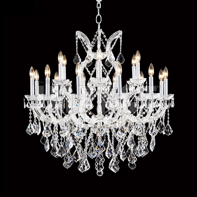 James Moder 40258S22 Maria Theresa Crystal Silver Chandelier Lamp JAM