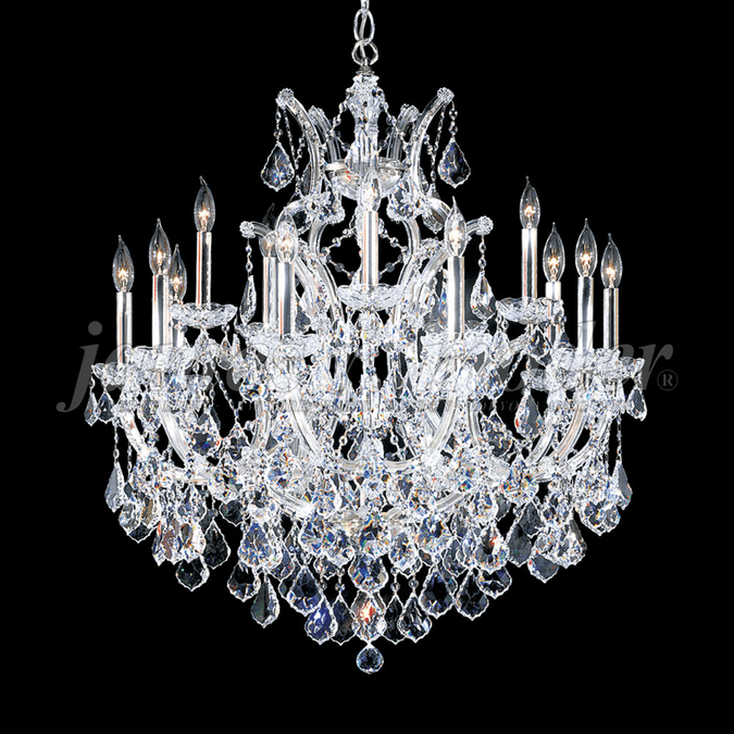 James Moder 91688S22 Maria Theresa Grand Crystal Silver Ceiling Chandelier