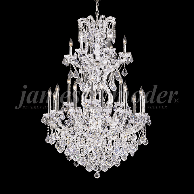 James Moder 91795S22 Maria Theresa Grand Crystal Silver Chandelier