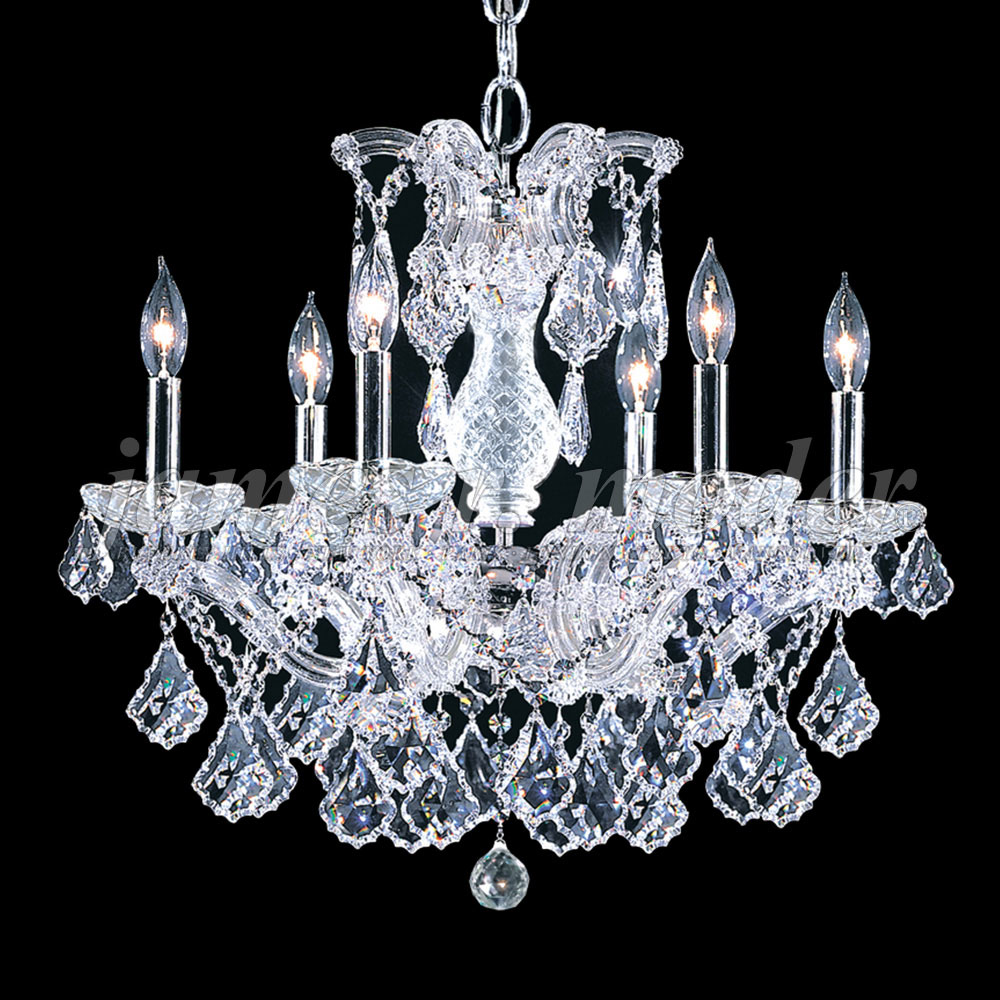 James Moder 91806S22 Maria Theresa Grand Crystal Silver Chandelier Lamp