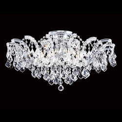 James Moder 91810S22 Maria Theresa Grand Crystal Silver Flush Lighting