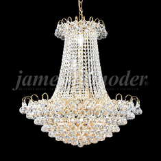 James Moder 94805G22 Jacqueline Crystal Gold Chandelier Lighting
