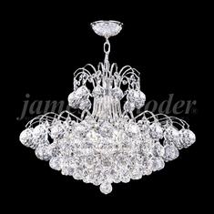 James Moder 94807S22 Jacqueline Crystal Silver Lighting Chandelier