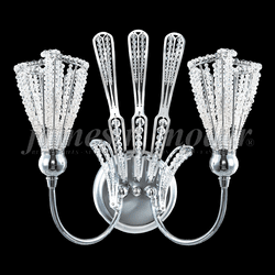 James Moder 96042S22 Jewelry Crystal Silver Halogen Wall Lamp