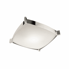 Jesco CTC604M Linea Contemporary Chrome Finish 15.75" Wide Fluorescent Flush Lighting