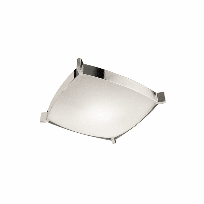 Jesco CTC604S Linea Modern Chrome Finish 4.125" Tall Fluorescent Flush Mount Lighting