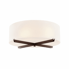 Justice Design ACR-9523-OPAL-DBRZ Acryluxe Crossbar Modern Dark Bronze LED 18" Flush Lighting