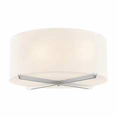 Justice Design ACR-9526-OPAL-NCKL Acryluxe Crossbar Modern Brushed Nickel LED 24" Flush Mount Light Fixture