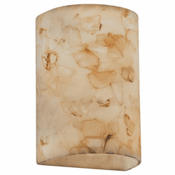 Justice Design ALR-0945 Alabaster Rocks! Modern Small Cylinder Wall Sconce
