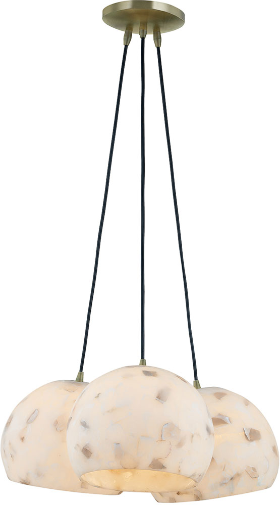 Justice Design ALR-6534-BRSS Alabaster Rocks Globe EVOLV Modern Brushed ...