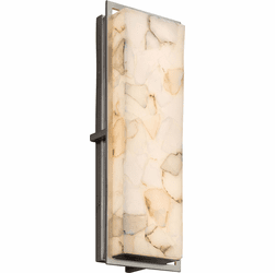 Justice Design ALR-7564W Alabaster Rocks! Avalon Contemporary LED Outdoor Large Lamp Sconce