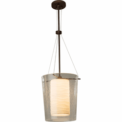 Justice Design ALR-8010 Alabaster Rocks! Amani Contemporary Pendant Light