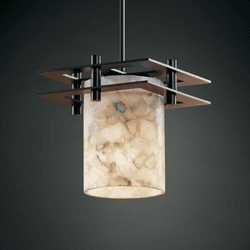 Justice Design ALR-8165 Alabaster Rocks! 7.5" Tall Mini Pendant Lighting
