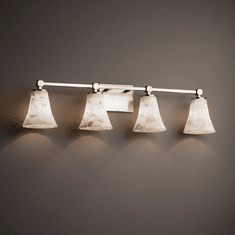 Justice Design ALR-8424 Tetra Alabaster Rocks! 4-Light Lighting For Bathroom