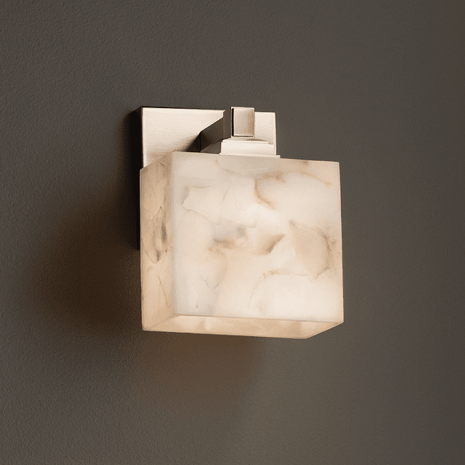 Justice Design ALR-8437 Regency Alabaster Rocks! ADA Compliant Sconce Lighting