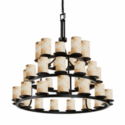 Justice Design ALR-8712-10 Alabaster Rocks! Dakota Contemporary Chandelier Light