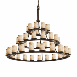 Justice Design ALR-8714-10 Alabaster Rocks! Dakota Modern Chandelier Lighting