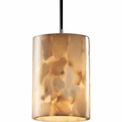Justice Design ALR-8815-10-NCKL Alabaster Rocks! Pendants Contemporary Brushed Nickel Mini Hanging Light