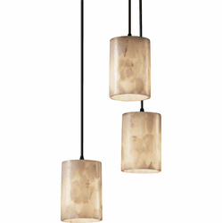 Justice Design ALR-8818-10 Alabaster Rocks! Pendants Contemporary Multi Hanging Pendant Lighting