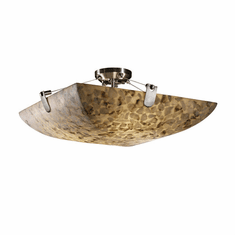 Justice Design ALR-9612-25 Alabaster Rocks! U-Clips Contemporary Flush Lighting
