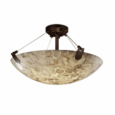 Justice Design ALR-9612-35 Alabaster Rocks! U-Clips Contemporary Flush Mount Lighting