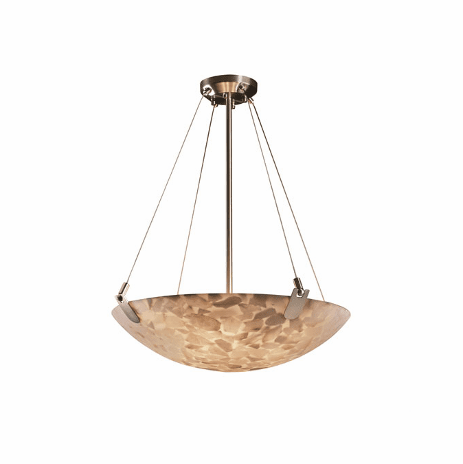 Justice Design ALR-9621-35 Alabaster Rocks! U-Clips Modern Hanging Lamp