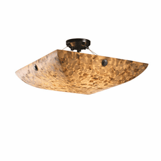 Justice Design ALR-9651-25 Alabaster Rocks! Finials Modern Flush Mount Lighting Fixture