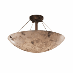 Justice Design ALR-9651-35 Alabaster Rocks! Finials Contemporary Flush Ceiling Light Fixture