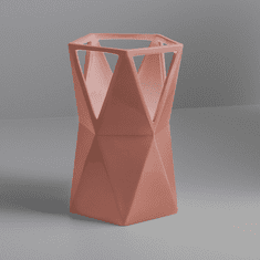 Justice Design CER-2430-BSH Portable Totem Modern Gloss Blush LED Accent Ceramic Table Light