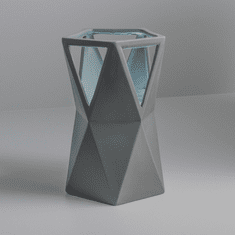 Justice Design CER-2430-PWGN Portable Totem Contemporary Pewter Green LED Accent Ceramic Table Top Lamp
