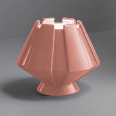 Justice Design CER-2440-BSH Portable Meta Modern Gloss Blush LED Accent Ceramic Table Lighting