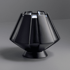 Justice Design CER-2440-CRB Portable Meta Modern Carbon Matte Black LED Accent Ceramic Lighting Table Lamp