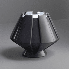 Justice Design CER-2440-GRY Portable Meta Contemporary Gloss Gray LED Accent Ceramic Table Lamp Lighting