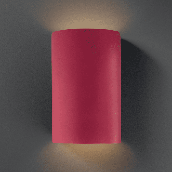 Justice Design CER-5265 Ambiance Large Cylinder Contemporary Ceramic LED Lamp Sconce