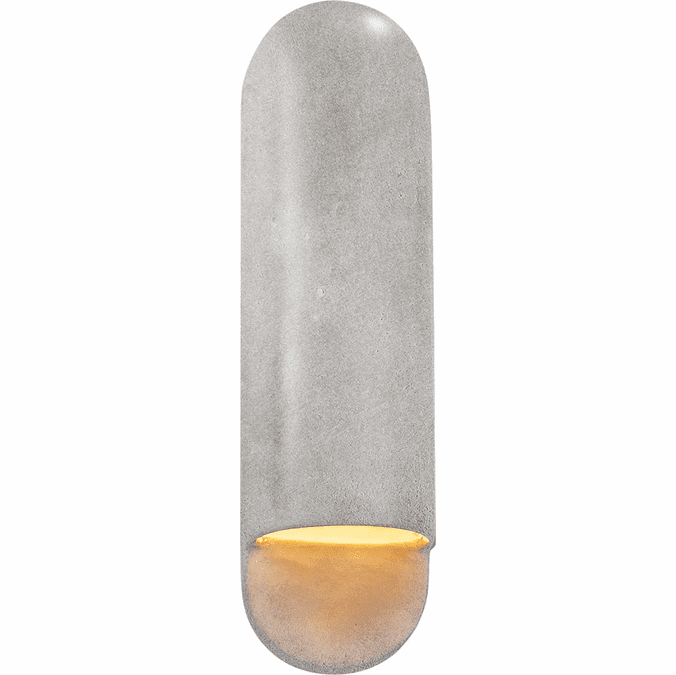 Justice Design CER-5630-CONC Ceramic Ambiance Contemporary Concrete LED 20" Lighting Wall Sconce