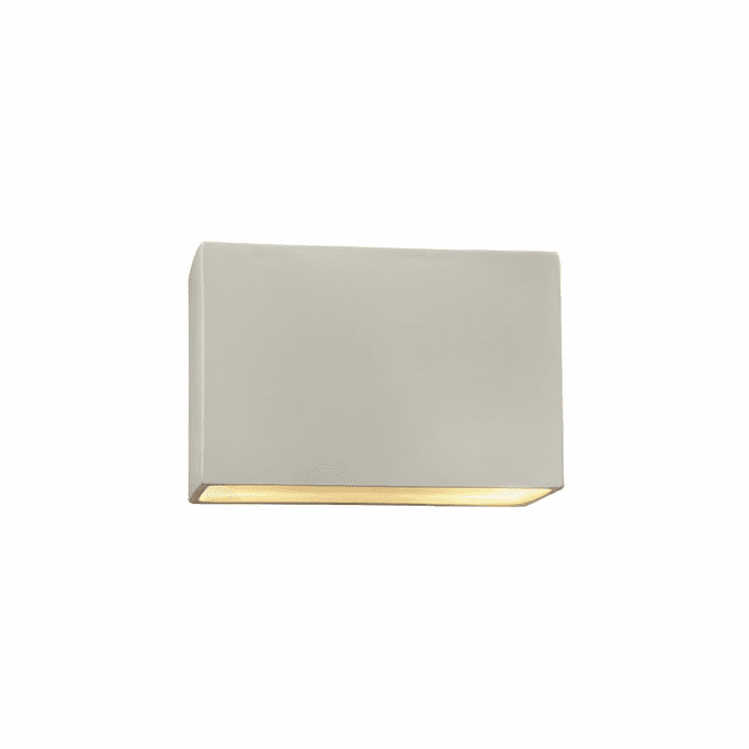 Justice Design CER-5640W Ambiance Small Rectangle Modern Ceramic LED Outdoor Lighting Sconce