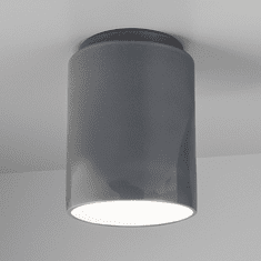 Justice Design CER-6100W Radiance Cylinder Contemporary Ceramic LED Outdoor Ceiling Light