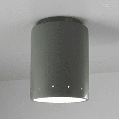 Justice Design CER-6105W Radiance Cylinder Contemporary Ceramic LED Outdoor Ceiling Lighting Fixture