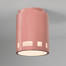 Justice Design CER-6107 Radiance Cylinder Modern Ceramic LED Ceiling Light Fixture