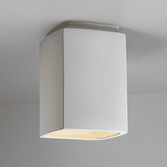 Justice Design CER-6110W-BIS Radiance Rectangle Modern Bisque LED Exterior Ceramic Ceiling Light
