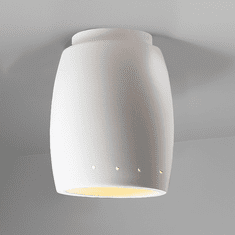 Justice Design CER-6135 Radiance Curved Contemporary Ceramic LED Home Ceiling Lighting