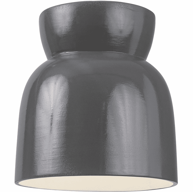 Justice Design CER-6190W-GRY Radiance Gloss Grey Overhead Light Fixture