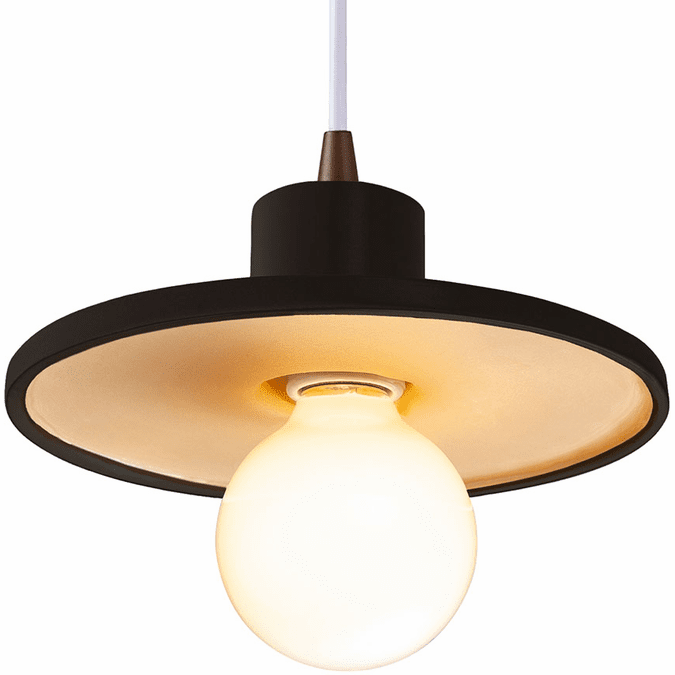 Justice Design CER-6325-CBGD-DBRZ-WTCD Radiance Carbon Matte Black with Champagne Gold Mini Pendant Lamp