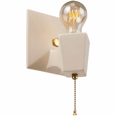 Justice Design CER-7011-MAT-BRSS American Classics Matte White Wall Sconce